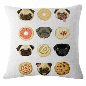 Pug pillow case Cushion accents decor for home